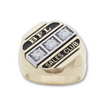 Maxim Series Men's Fashion Ring with Metal Insert